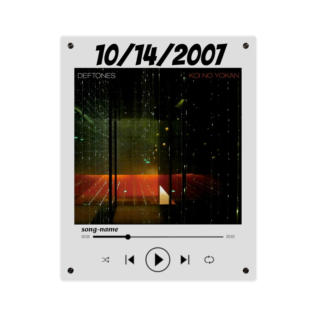 Custom Spotify Plaque Acrylic Wall Art — Personalized Song, Album Cover & Date