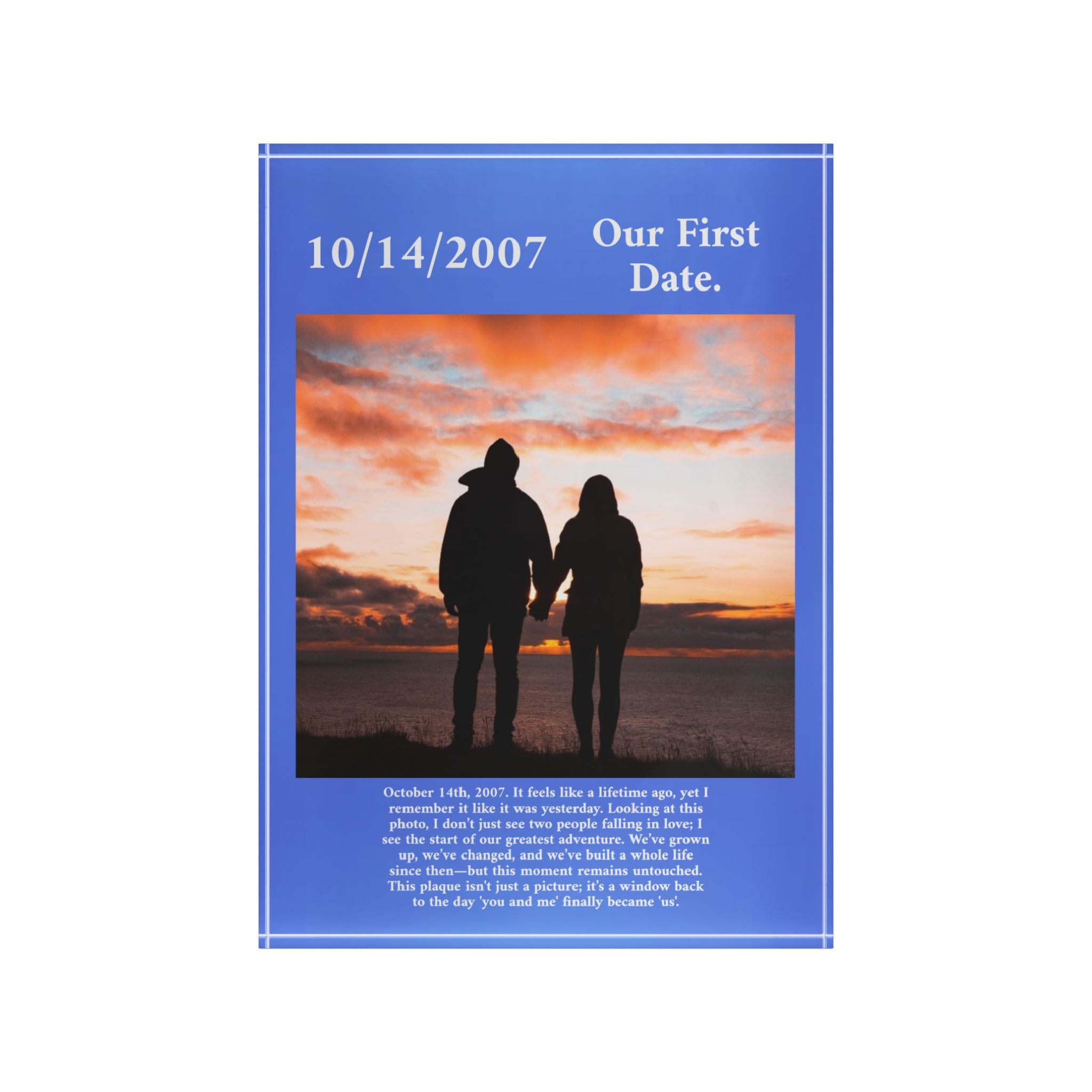 Personalized Photo Block – Custom Date & Message Memory Gift
