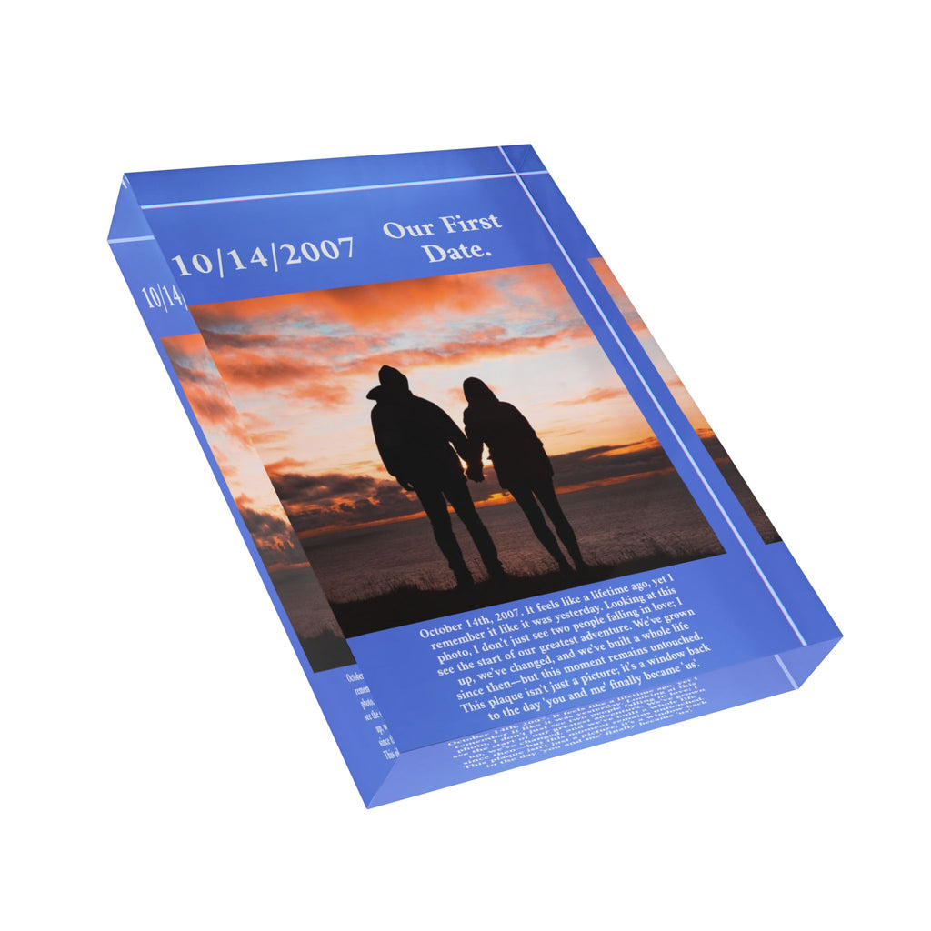 Personalized Photo Block – Custom Date & Message Memory Gift