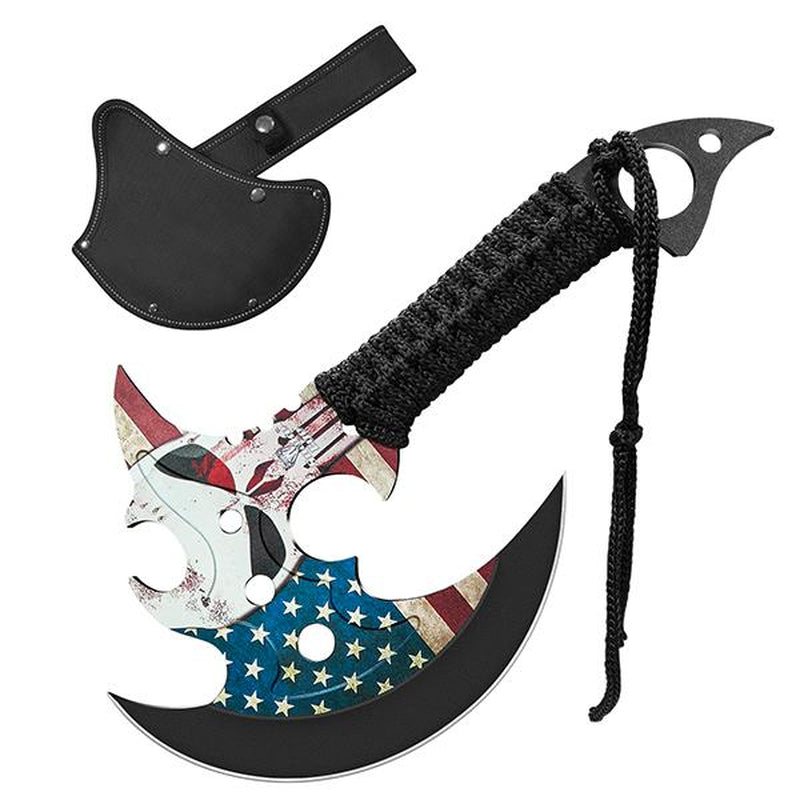 Outdoor 13" Camping Hatchet,Multi Functional Shock-Absorbing Hand Pattern Axe,Mountaineering Campfires Self Defense Portable Carrying Gift for Friend,Family,13",1Lb