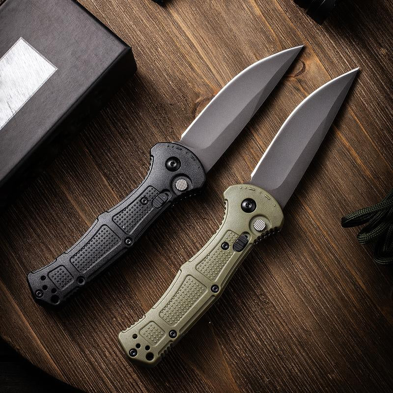 The Ultimate EDC Companion: 9070 Tactical Folding Knife with 3.3" Sharp Steel Blade, Non-Slip Fiber Handle, and Secure Pocket Clip for Camping & Hiking