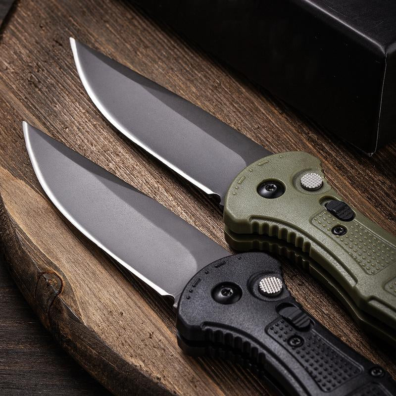 The Ultimate EDC Companion: 9070 Tactical Folding Knife with 3.3" Sharp Steel Blade, Non-Slip Fiber Handle, and Secure Pocket Clip for Camping & Hiking