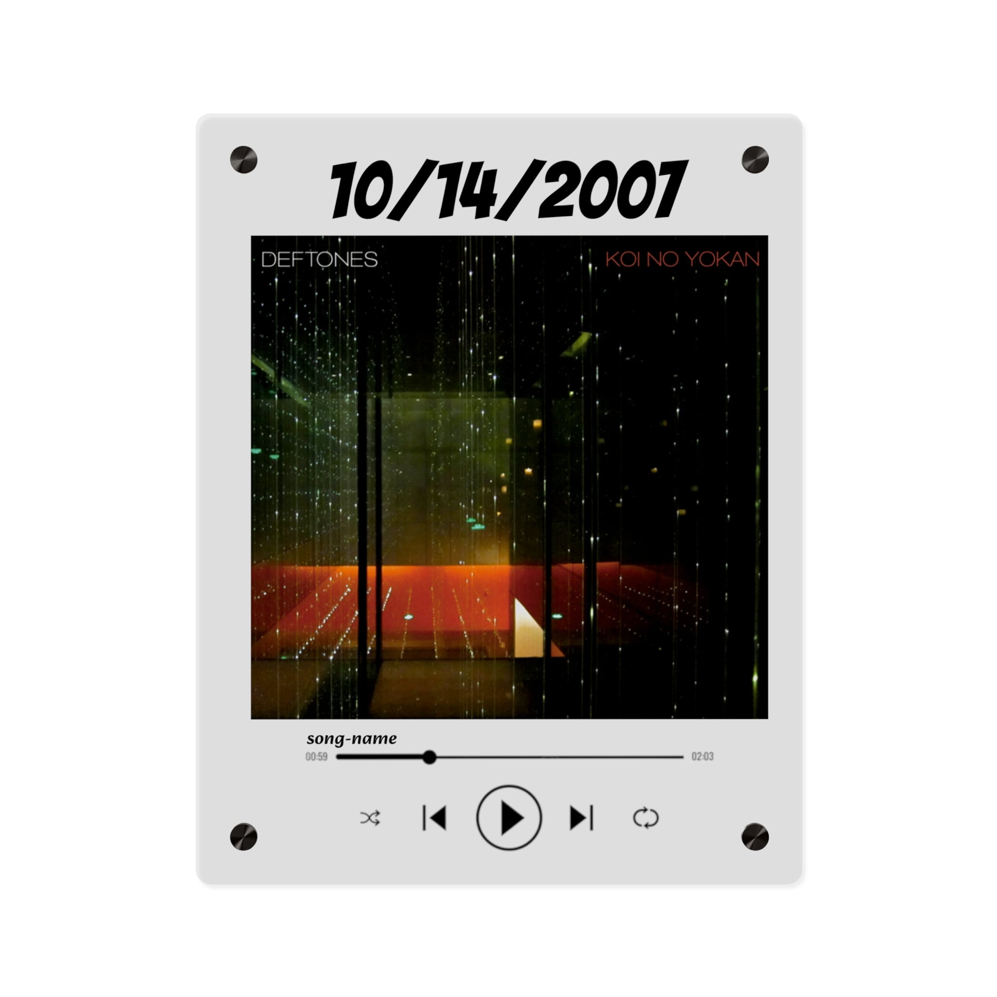 Custom Spotify Plaque Acrylic Wall Art — Personalized Song, Album Cover & Date