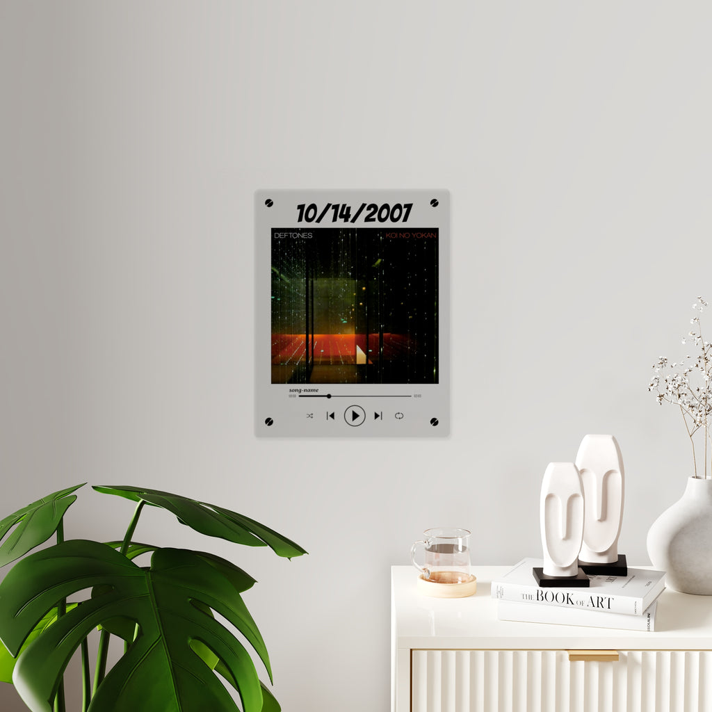 Custom Spotify Plaque Acrylic Wall Art — Personalized Song, Album Cover & Date