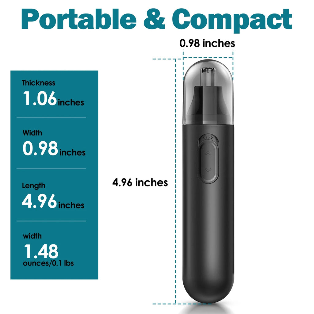 Nose Hair Trimmer, Professional Painless Nose Ear Eyebrow Facial Hair Trimmer for Men Women, Multifunctional Design Nose Hair Trimmer with Washable Removable Cutter Head, Safe and Effective
