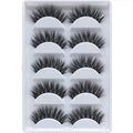 3D False Eyelashes, 5 Pairs Faux Mink Fake Eyelashes Handmade Thick Nature Fluffy Long Lashes Reusable for Makeup