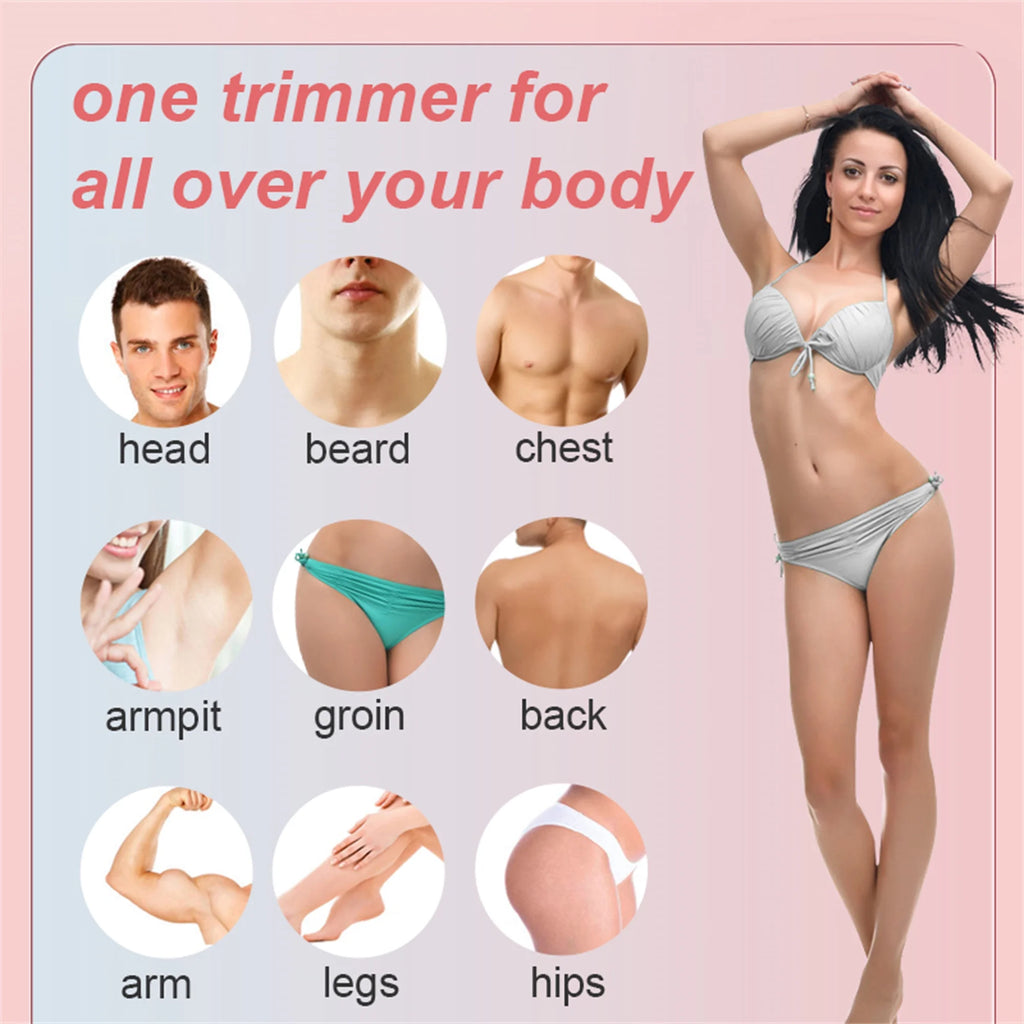 Electric Women'S Body & Pubic Hair Trimmer Bikini Trimmer