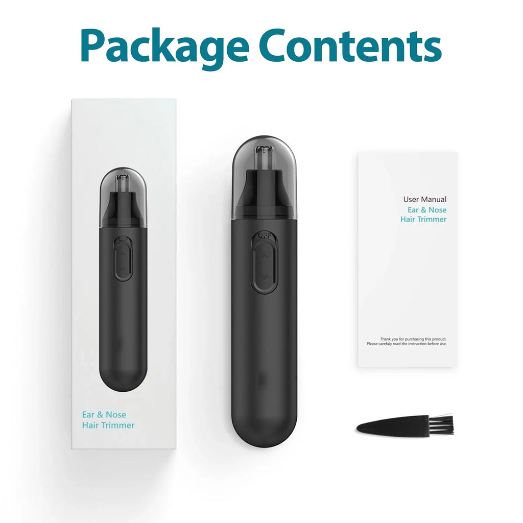 Nose Hair Trimmer, Professional Painless Nose Ear Eyebrow Facial Hair Trimmer for Men Women, Multifunctional Design Nose Hair Trimmer with Washable Removable Cutter Head, Safe and Effective