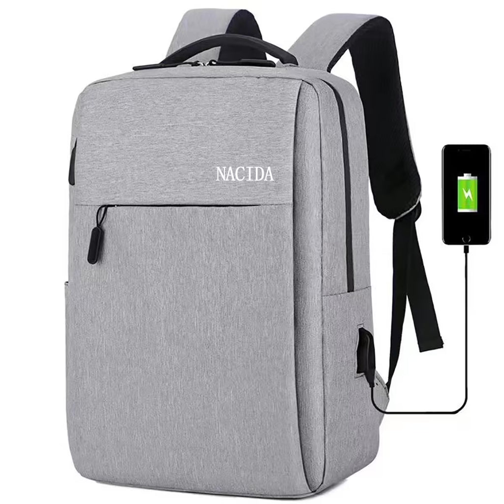 Mens Womens Laptop Backpack 15.6 Inch Travel Backpack Waterproof Computer Backpack Business College Backpack Bookbag, Gray