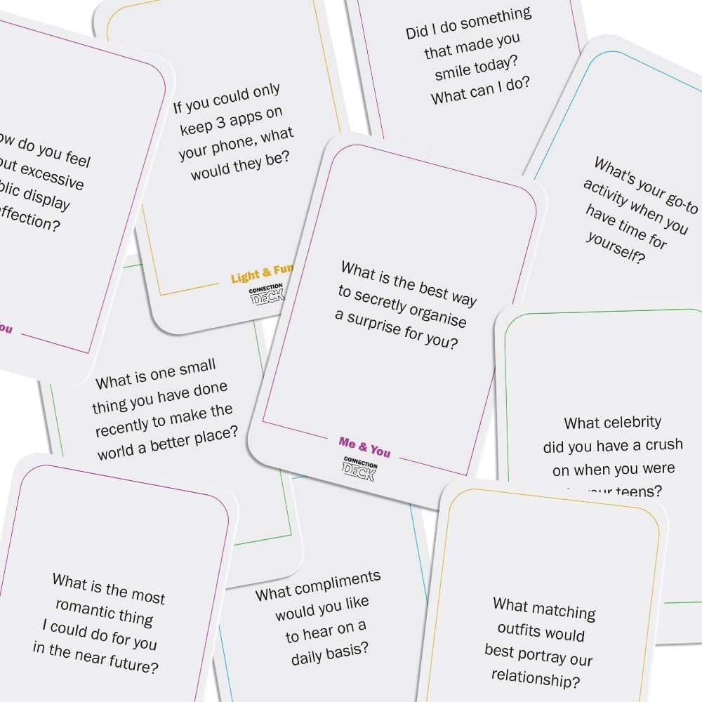 Card Game for Couples - Connecting and Revealing Questions to Ignite a Deeper Relationship - Perfect for Anniversary, Date Night & More (100 Cards)