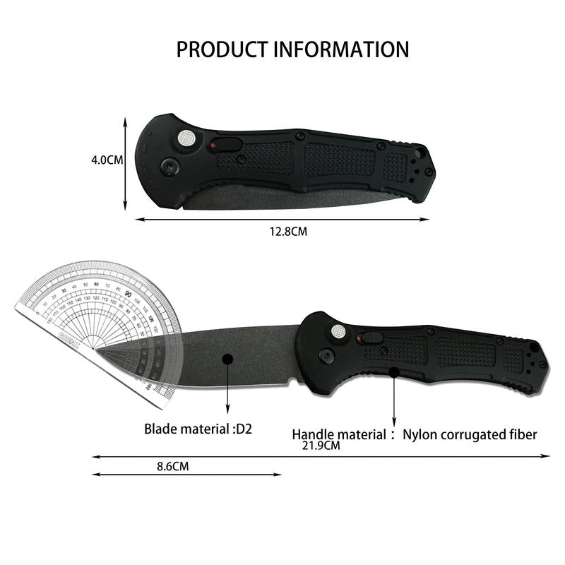 The Ultimate EDC Companion: 9070 Tactical Folding Knife with 3.3" Sharp Steel Blade, Non-Slip Fiber Handle, and Secure Pocket Clip for Camping & Hiking