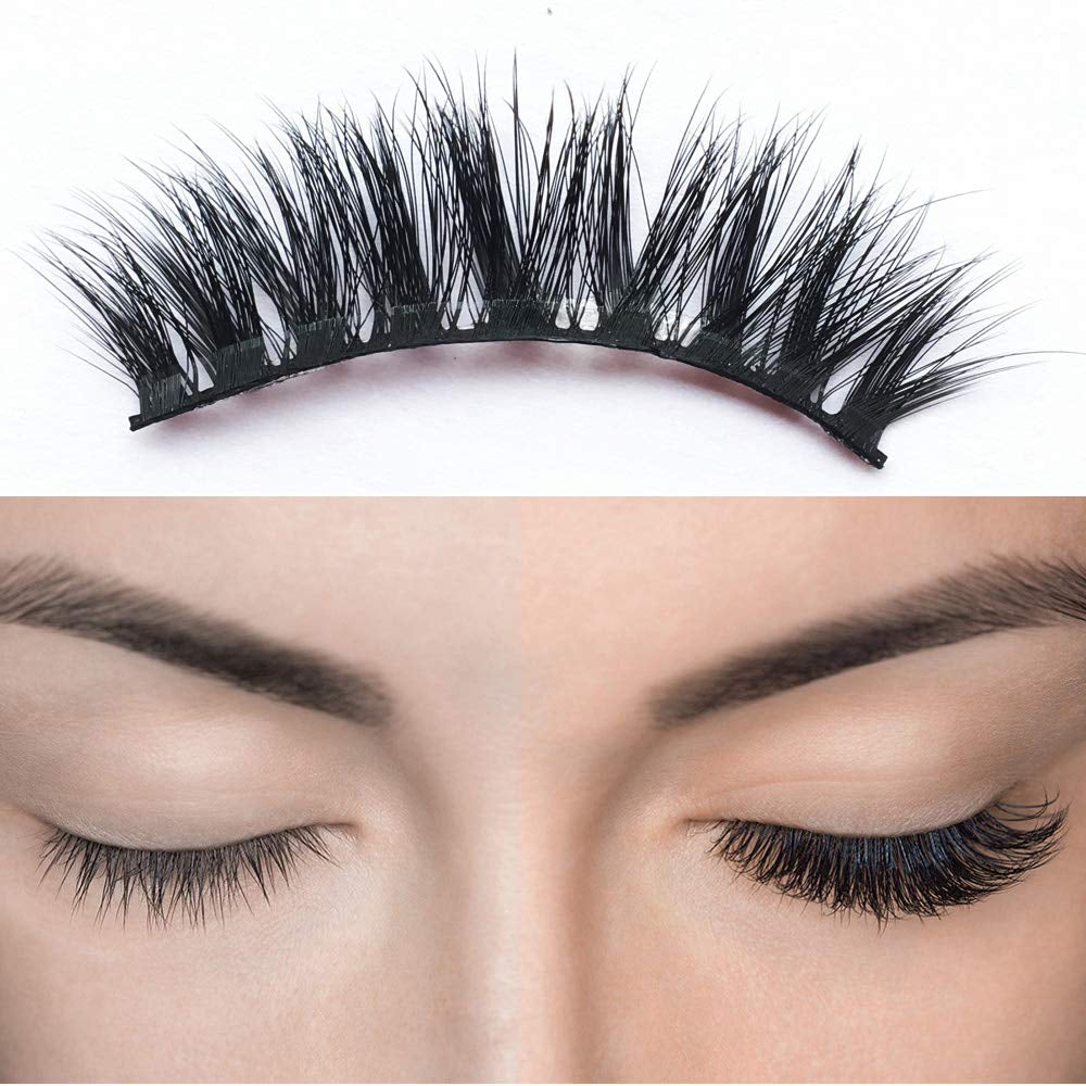 3D False Eyelashes, 5 Pairs Faux Mink Fake Eyelashes Handmade Thick Nature Fluffy Long Lashes Reusable for Makeup