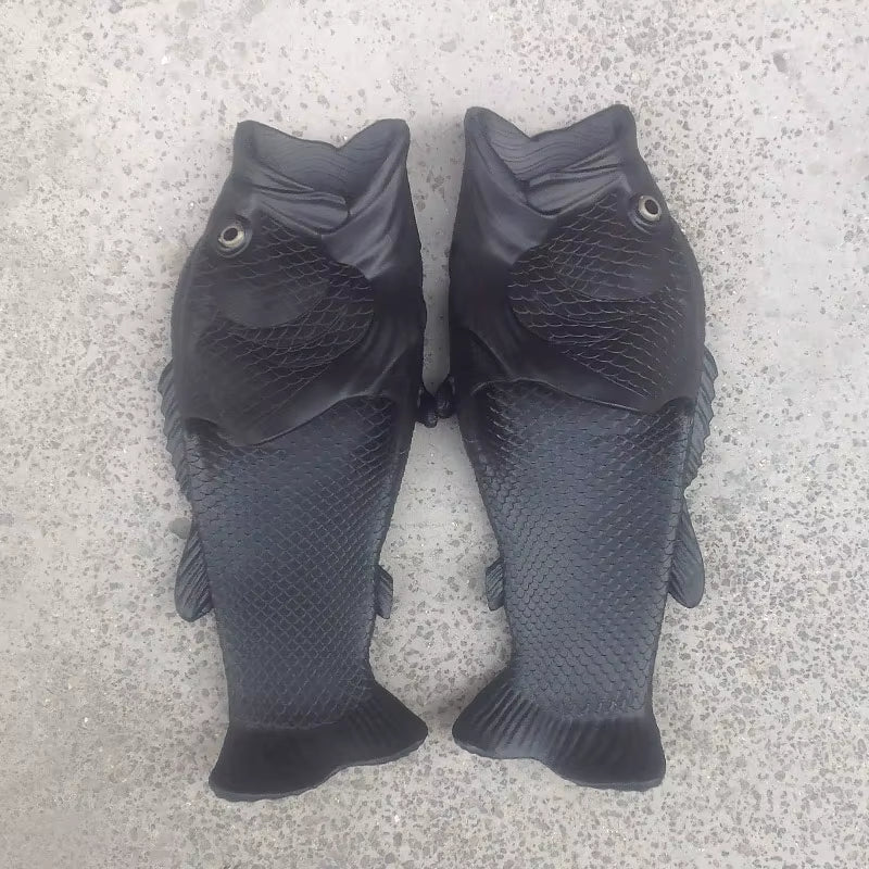 Funny Beach Slippers Unisex Men'S Summer Slides Designer Unicorn Fish Slippers Boys plus Size 31-47 Outdoor Flip Flops